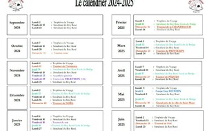 Calendrier 2024 2025